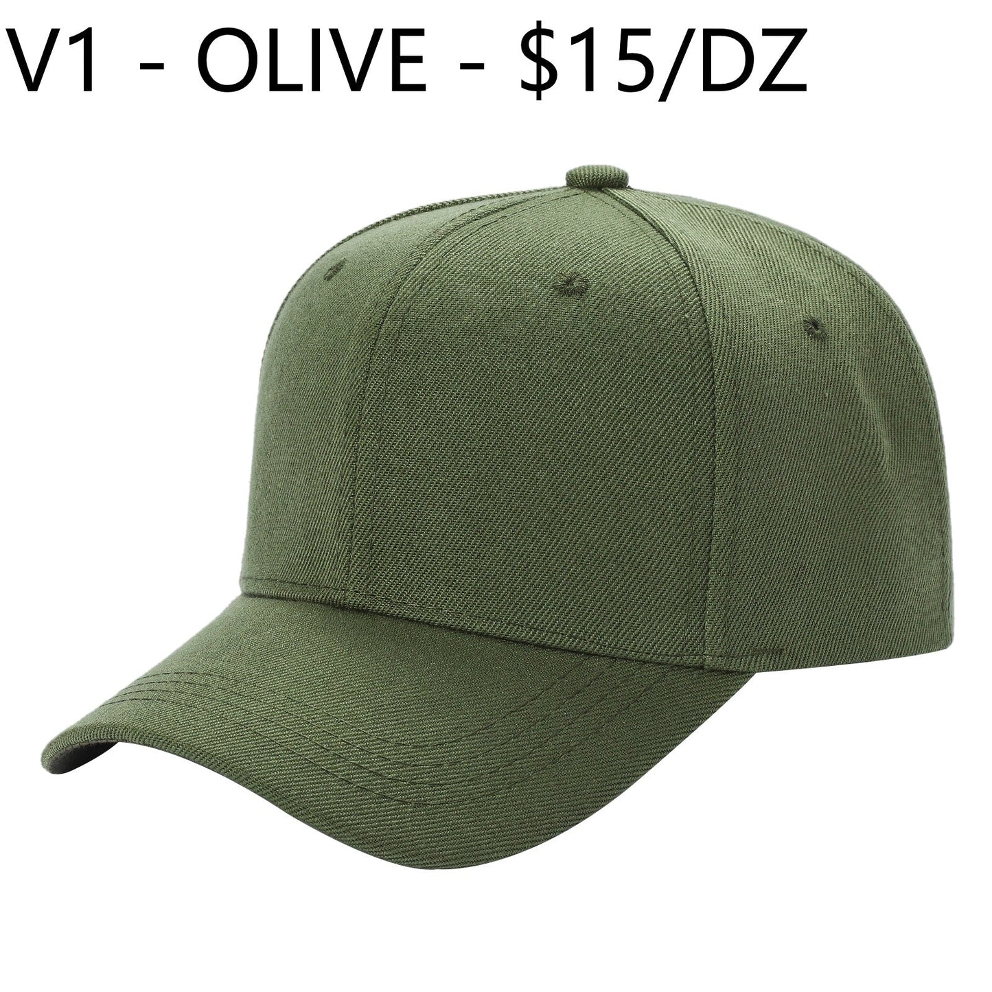 V1 - Solid Velcro Baseball Cap