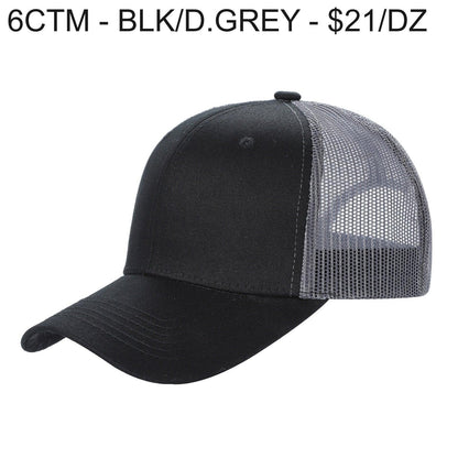 6CTM - 6 Panel Curve Trucker Mesh 2-Tone Hat