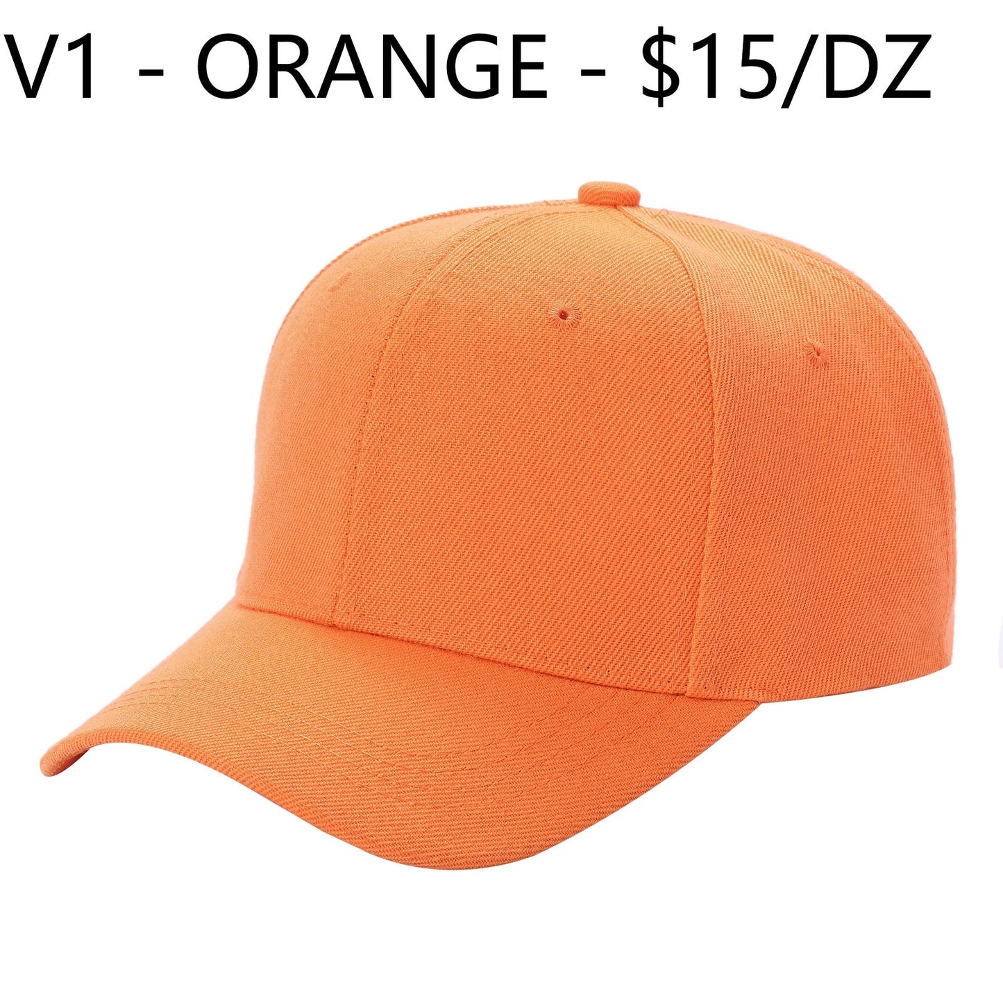 V1 - Solid Velcro Baseball Cap