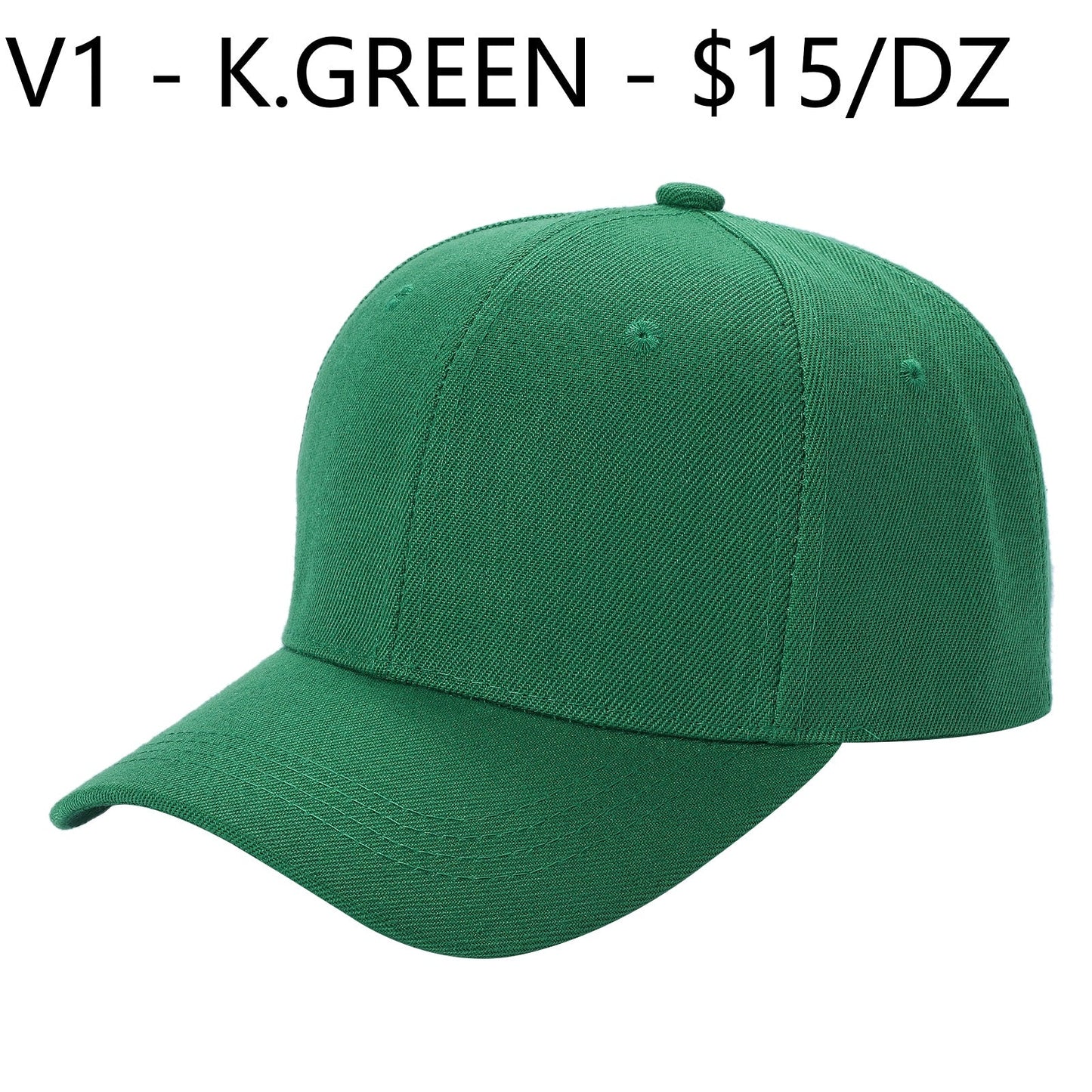 V1 - Solid Velcro Baseball Cap