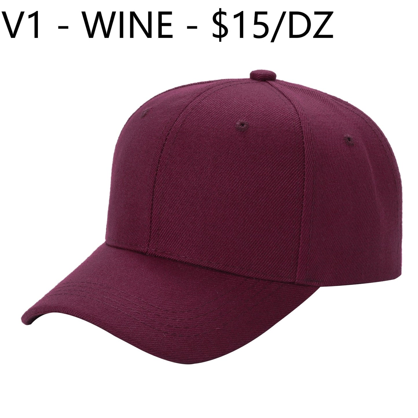 V1 - Solid Velcro Baseball Cap