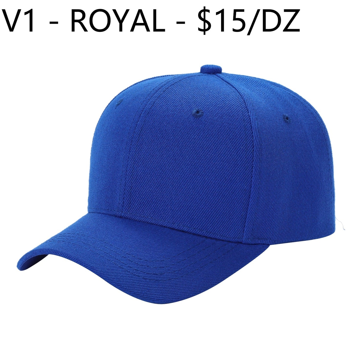 V1 - Solid Velcro Baseball Cap