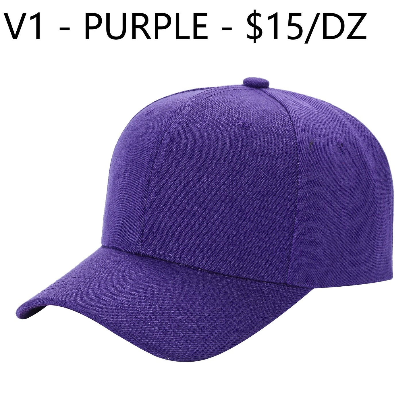 V1 - Solid Velcro Baseball Cap