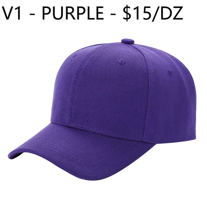 V1 - Solid Velcro Baseball Cap