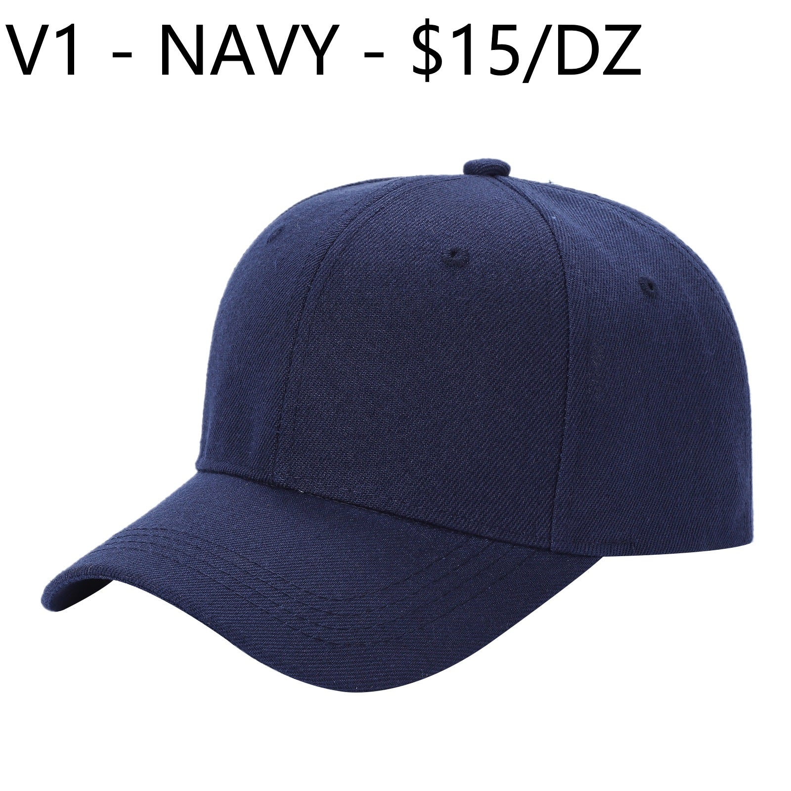 V1 - Solid Velcro Baseball Cap