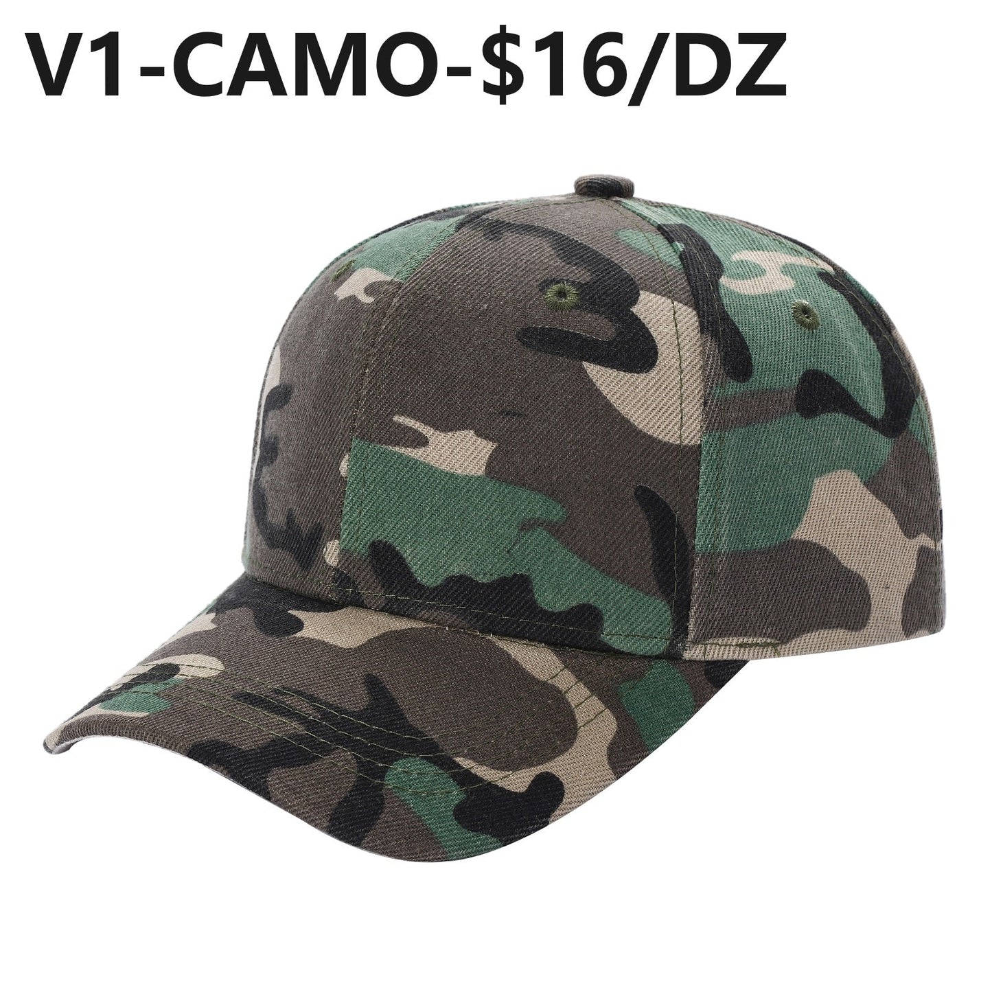 V1 - Solid Velcro Baseball Cap